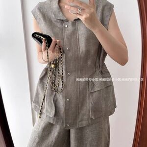 Moon Leigh Golden Onion Rain Dew Hemp Old Money Wind Vest